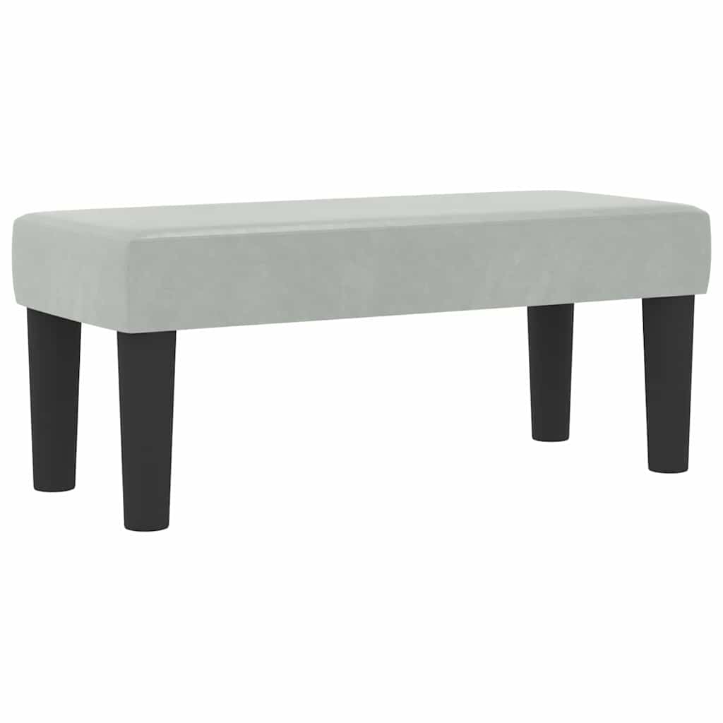 Letto a molle con materasso Grigio chiaro 100 x 200 cm Velluto