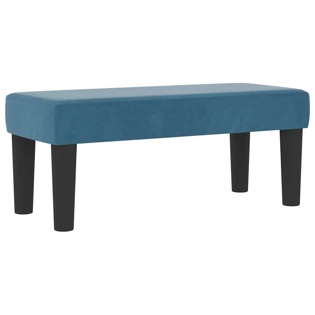 Letto a molle con materasso Blu scuro 100 x 200 cm Velluto