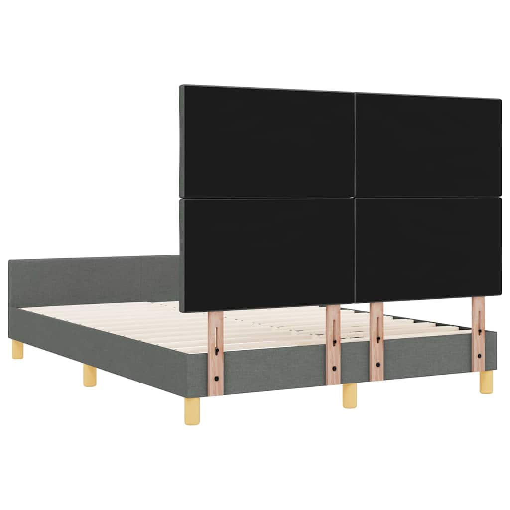 Struttura del letto Grigio scuro 140 x 200 cm Tessuto | homemem39