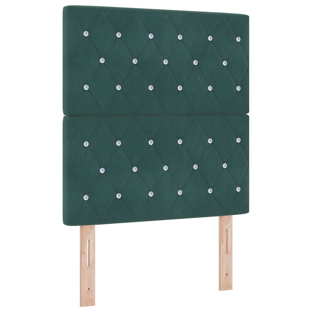 Struttura del letto Verde scuro 80 x 200 cm Velluto
