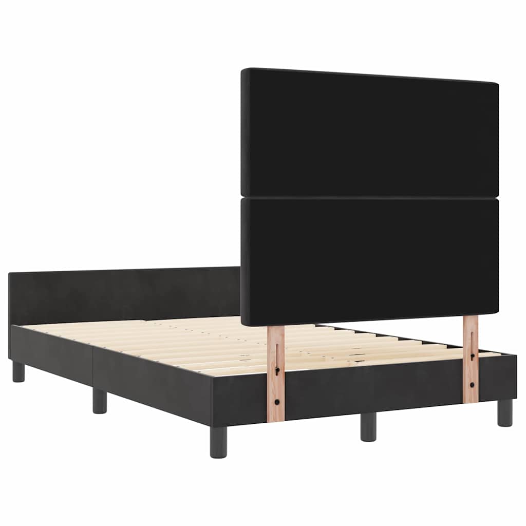 Struttura del letto con testiera Nero 120 x 190 cm Velluto
