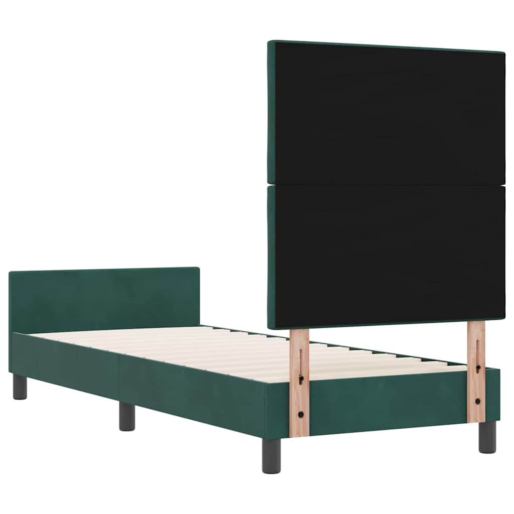 Struttura del letto Verde scuro 80 x 200 cm Velluto