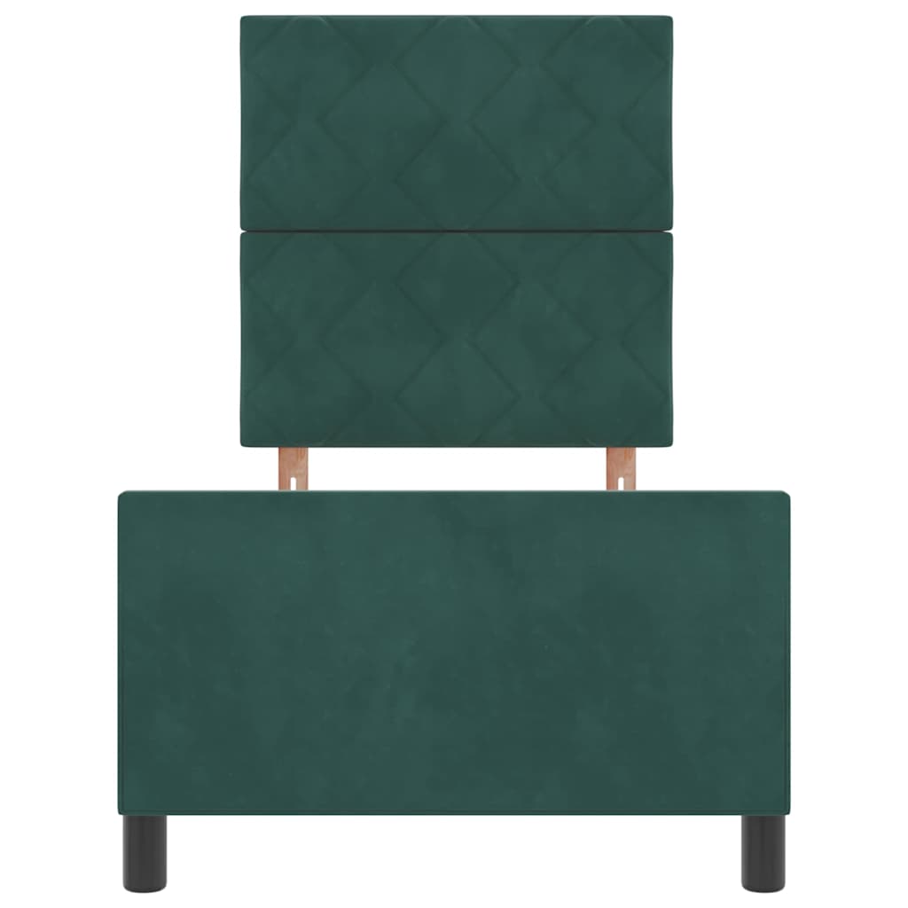 Struttura del letto Verde scuro 80 x 200 cm Velluto