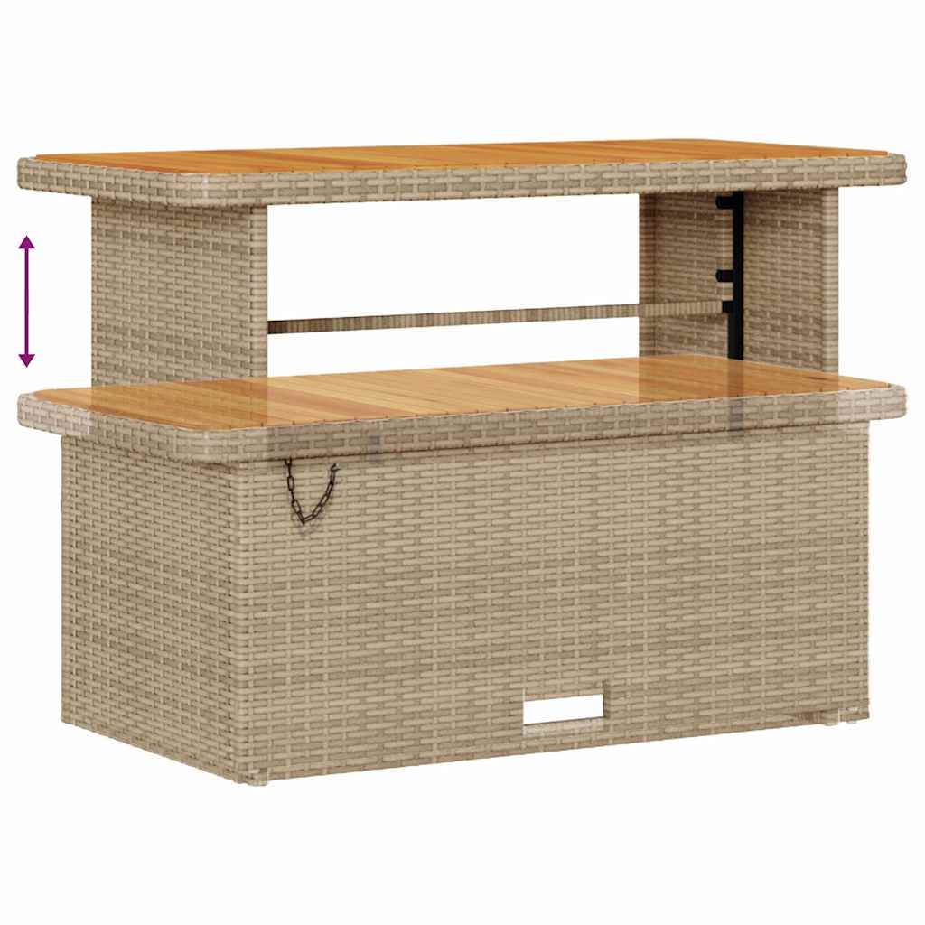 Set Divano da Giardino 9 pcs Beige polyrattan