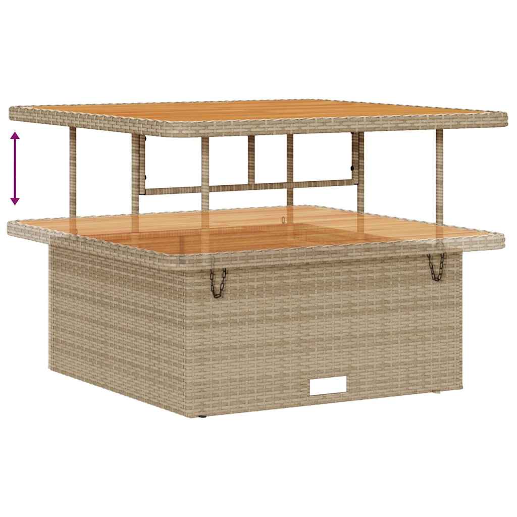 Set Divano da Giardino 9 pcs beige e panna 100 x 100 x 71 cm