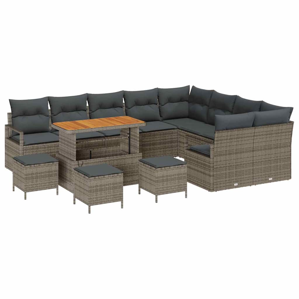 Set Divano da Giardino 13 pcs Grigio 110 x 55 x 71 cm - homemem39