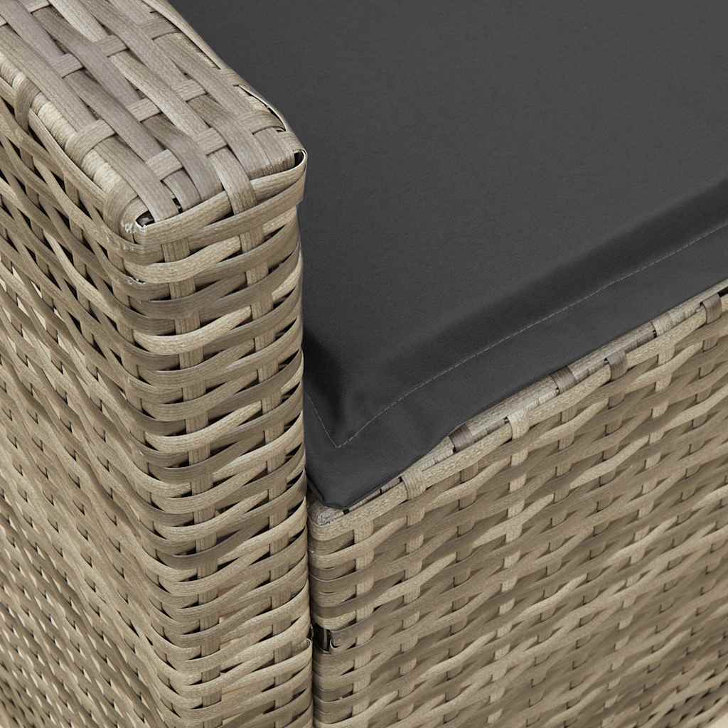 Set Divani da Giardino 4 pz con Cuscini a Forma di L Polyrattan