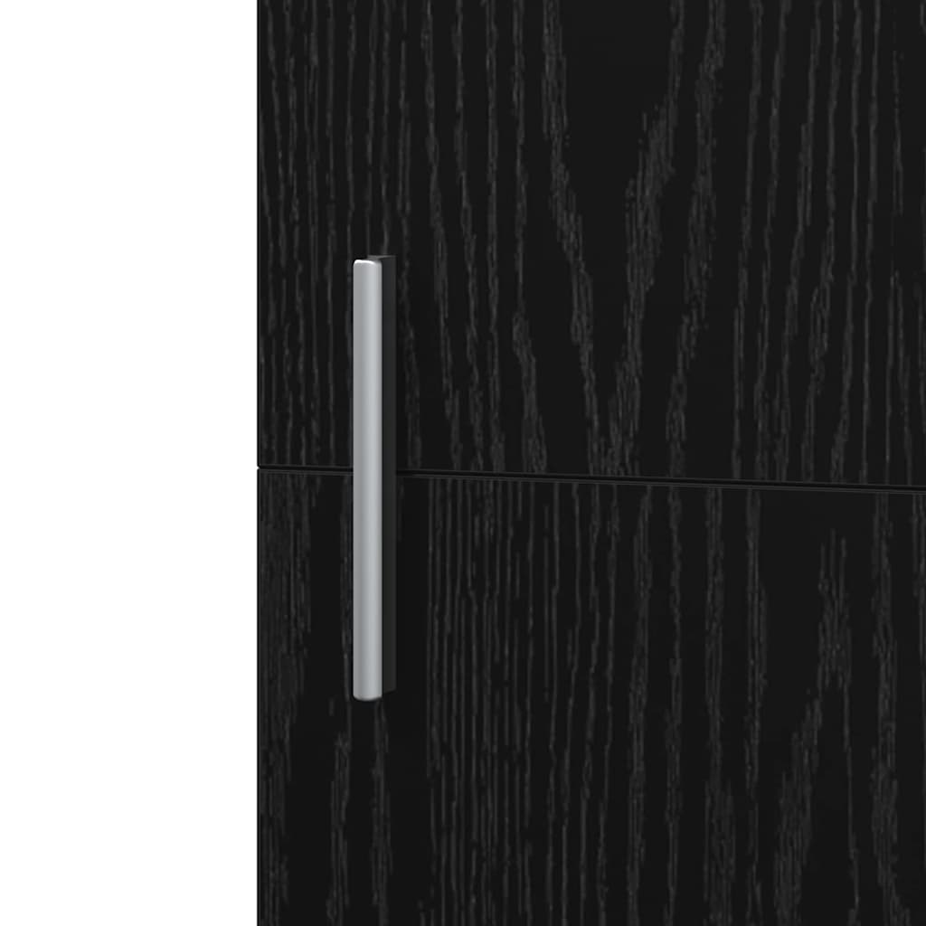 Credenza Rovere nero 50 x 42.5 x 185 cm Legno multistrato - homemem39