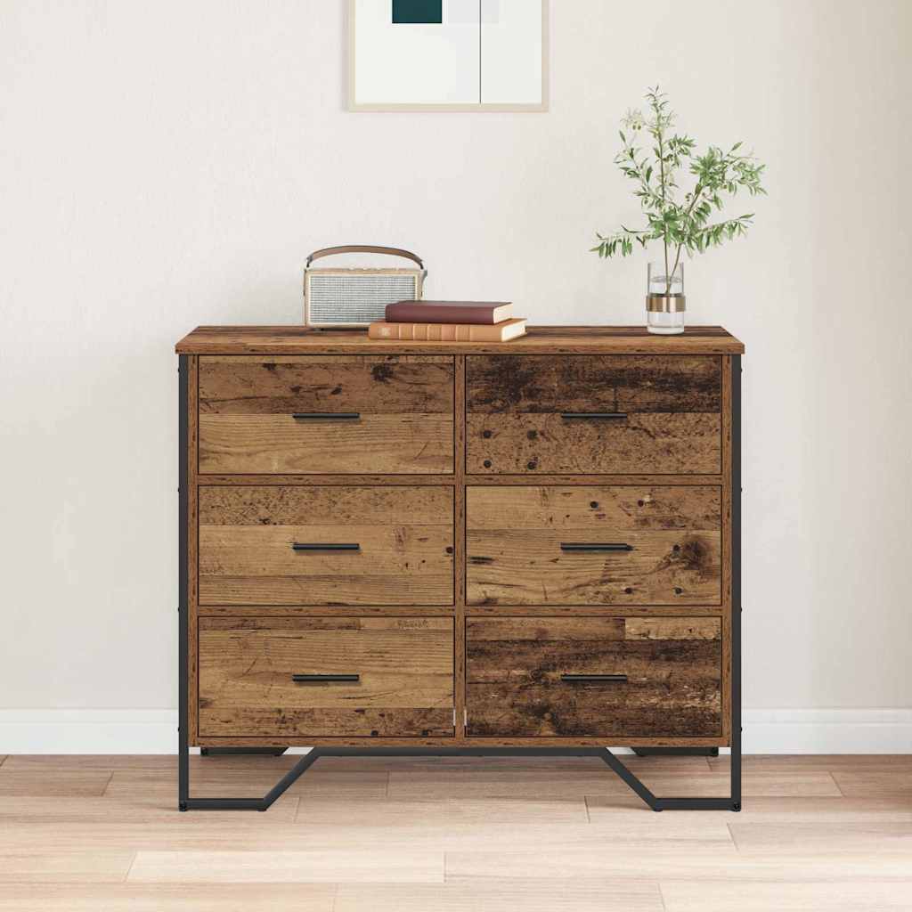 Cassettiera Legno vecchio 91 x 35.5 x 74.5 cm Legno multistrato