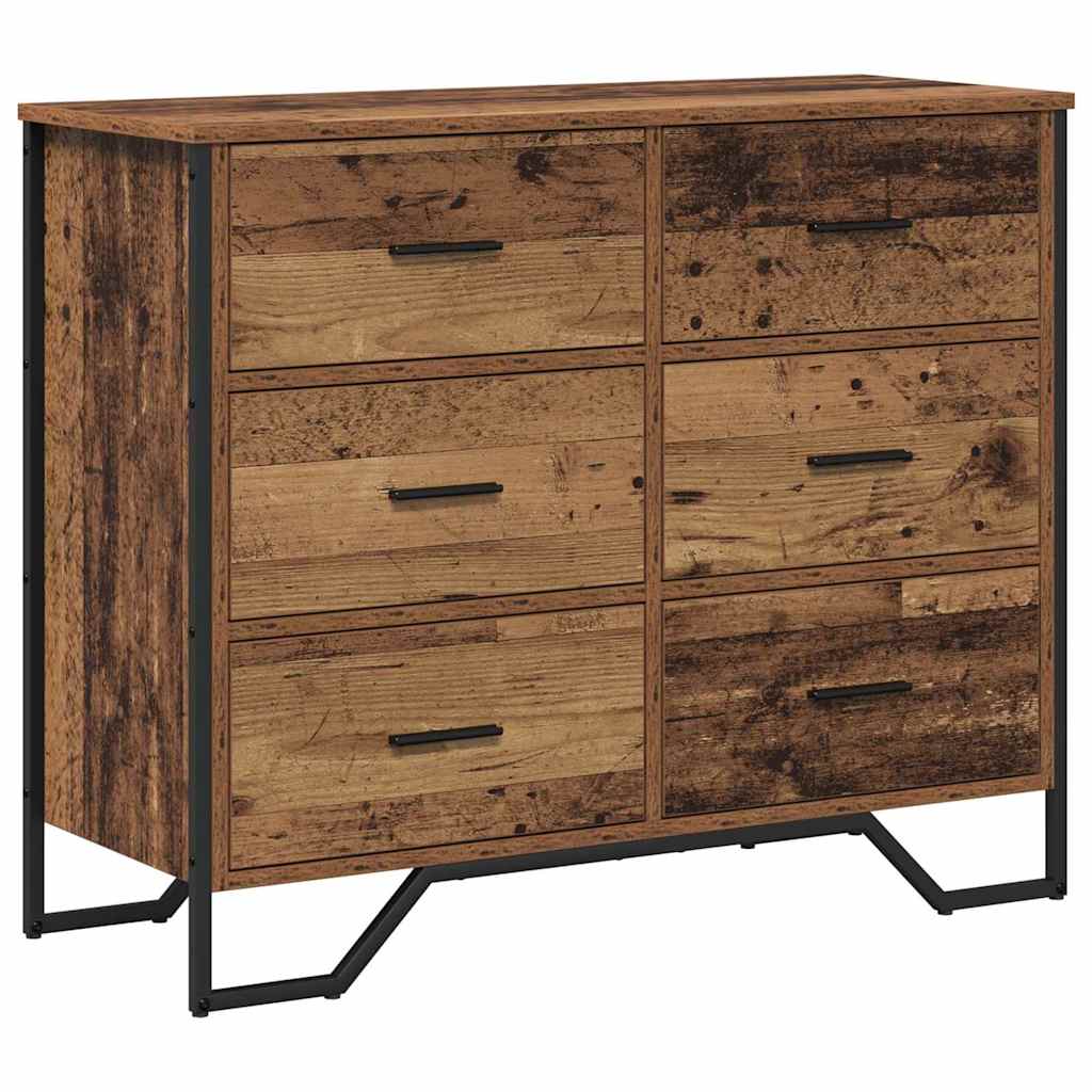 Cassettiera Legno vecchio 91 x 35.5 x 74.5 cm Legno multistrato