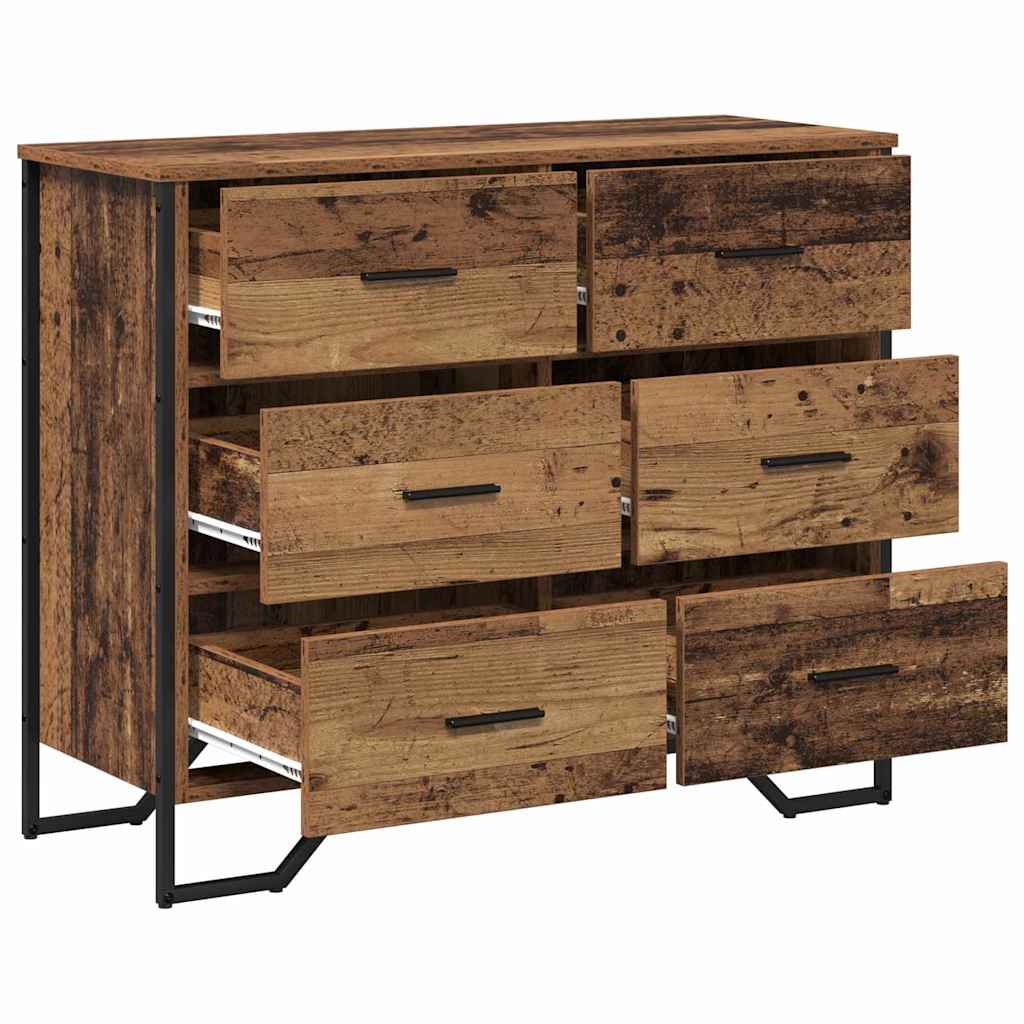 Cassettiera Legno vecchio 91 x 35.5 x 74.5 cm Legno multistrato