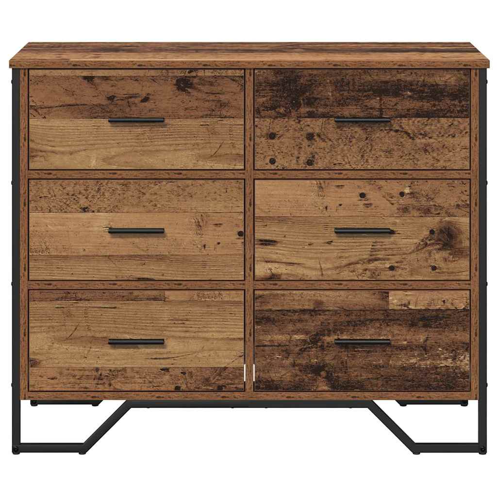 Cassettiera Legno vecchio 91 x 35.5 x 74.5 cm Legno multistrato