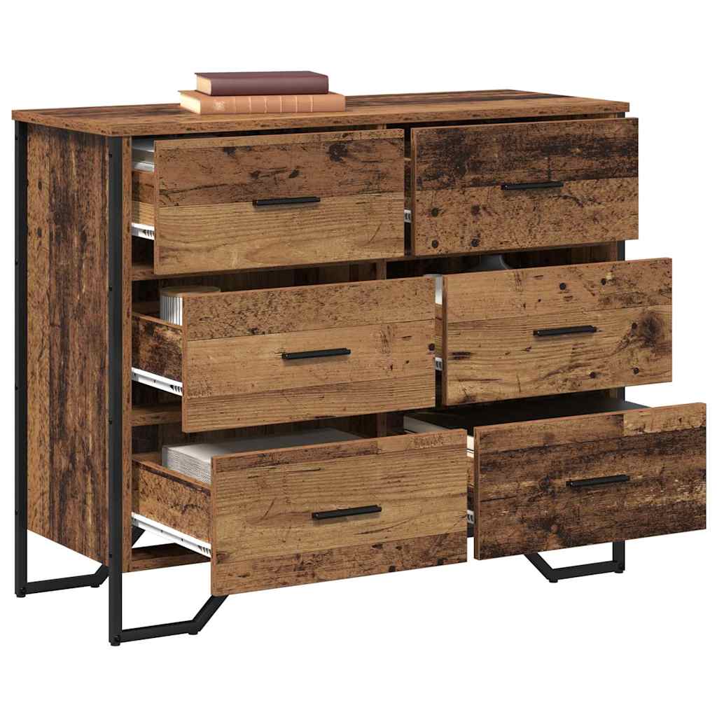 Cassettiera Legno vecchio 91 x 35.5 x 74.5 cm Legno multistrato