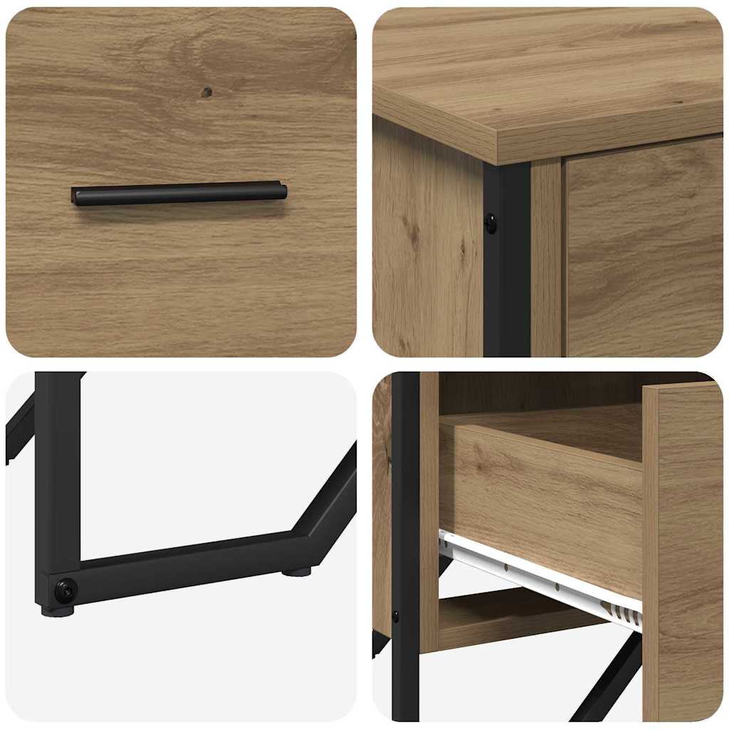 Cassettiera con cassetto rovere artigianale 91 x 35.5 x 74.5 cm