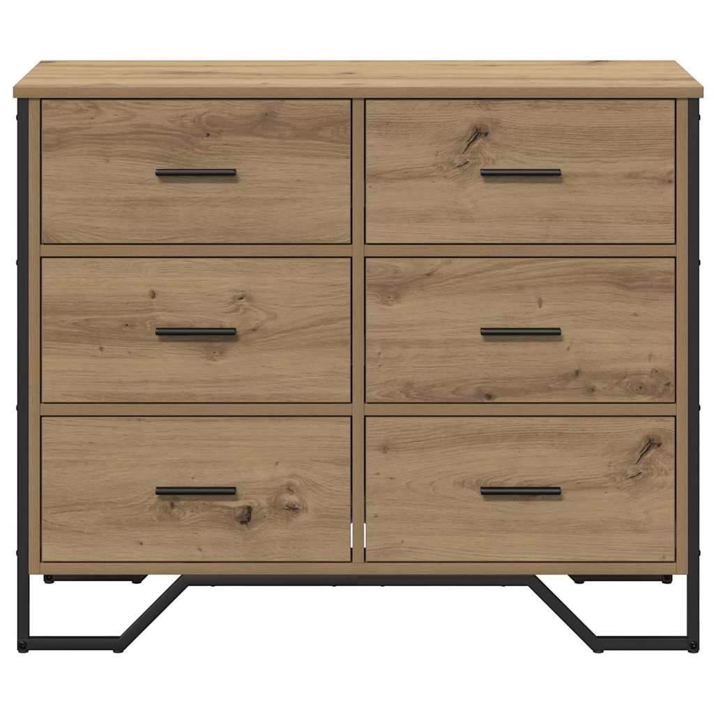 Cassettiera con cassetto rovere artigianale 91 x 35.5 x 74.5 cm