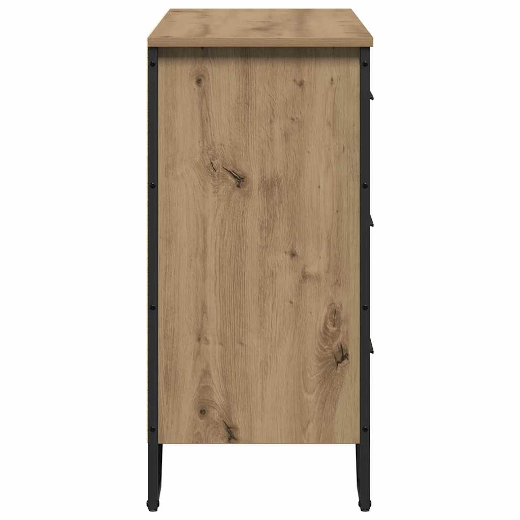 Cassettiera con cassetto rovere artigianale 91 x 35.5 x 74.5 cm