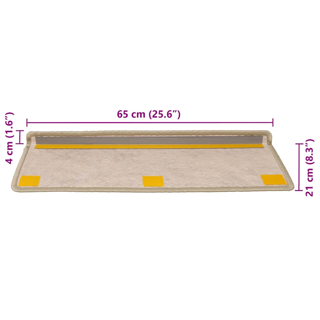 Tappeti Autoadesivi Scale Aspetto Sisal 30 pz 65x21x4 cm Verde Chiaro | homemem39