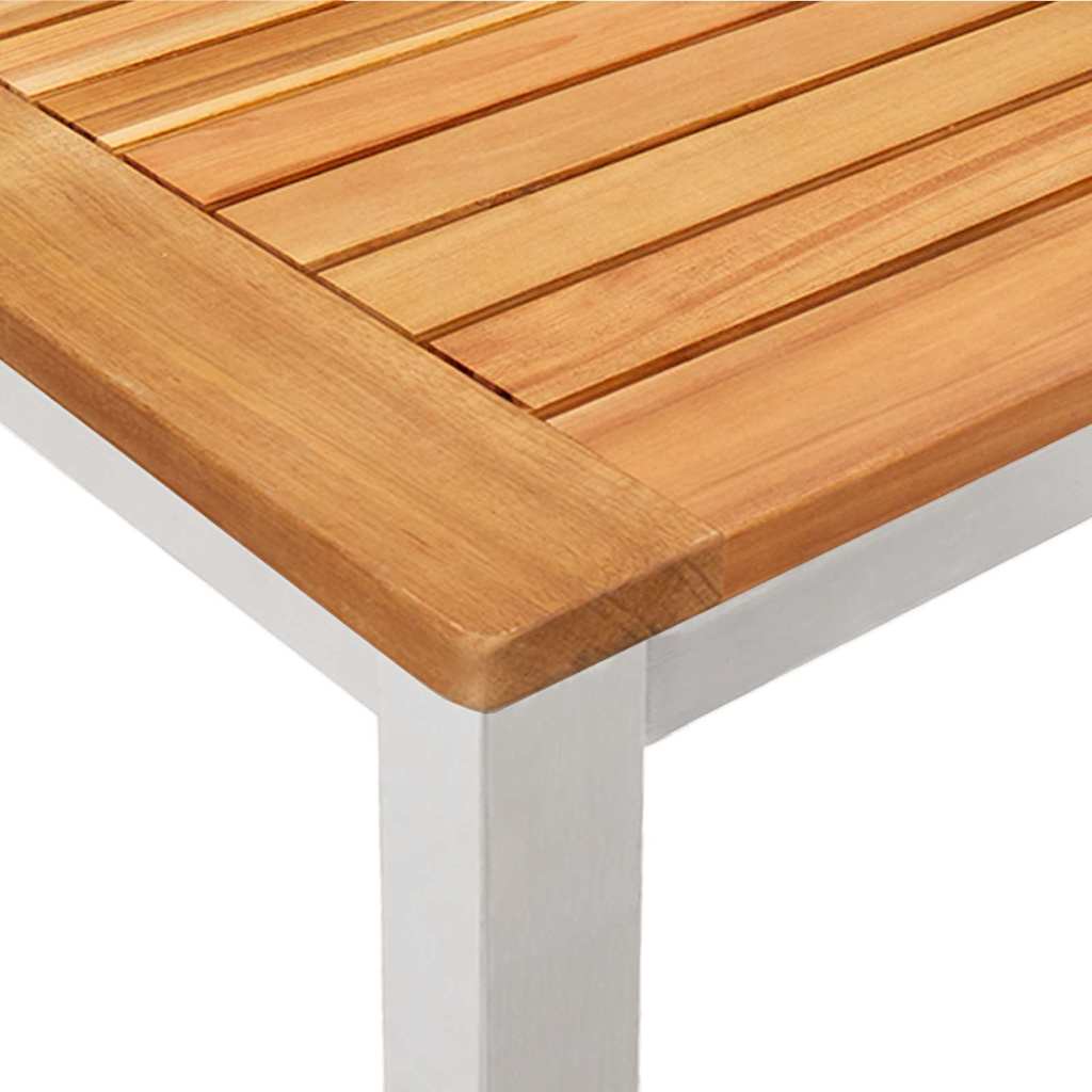 Set da Pranzo per Giardino 5 pcs Legno Massello di Acacia