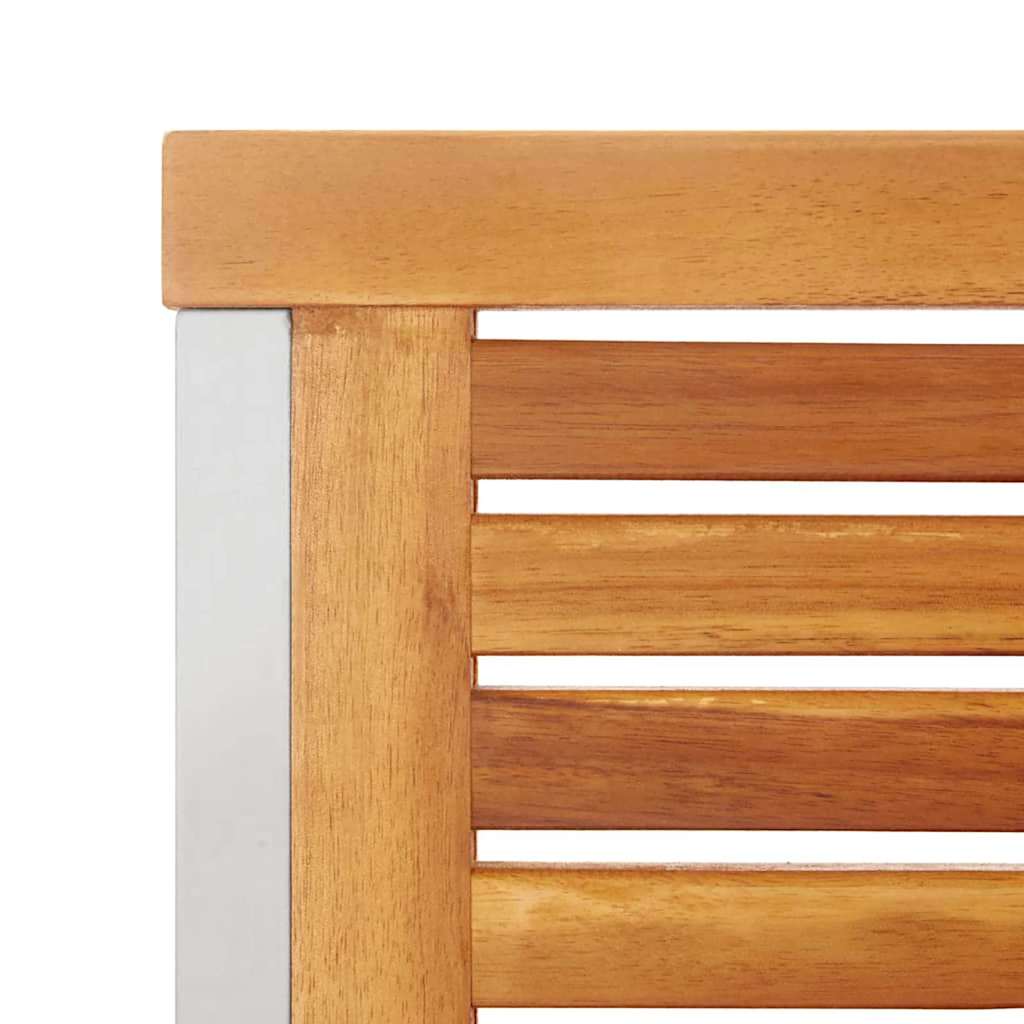 Set da Pranzo per Giardino 5 pcs Legno Massello di Acacia