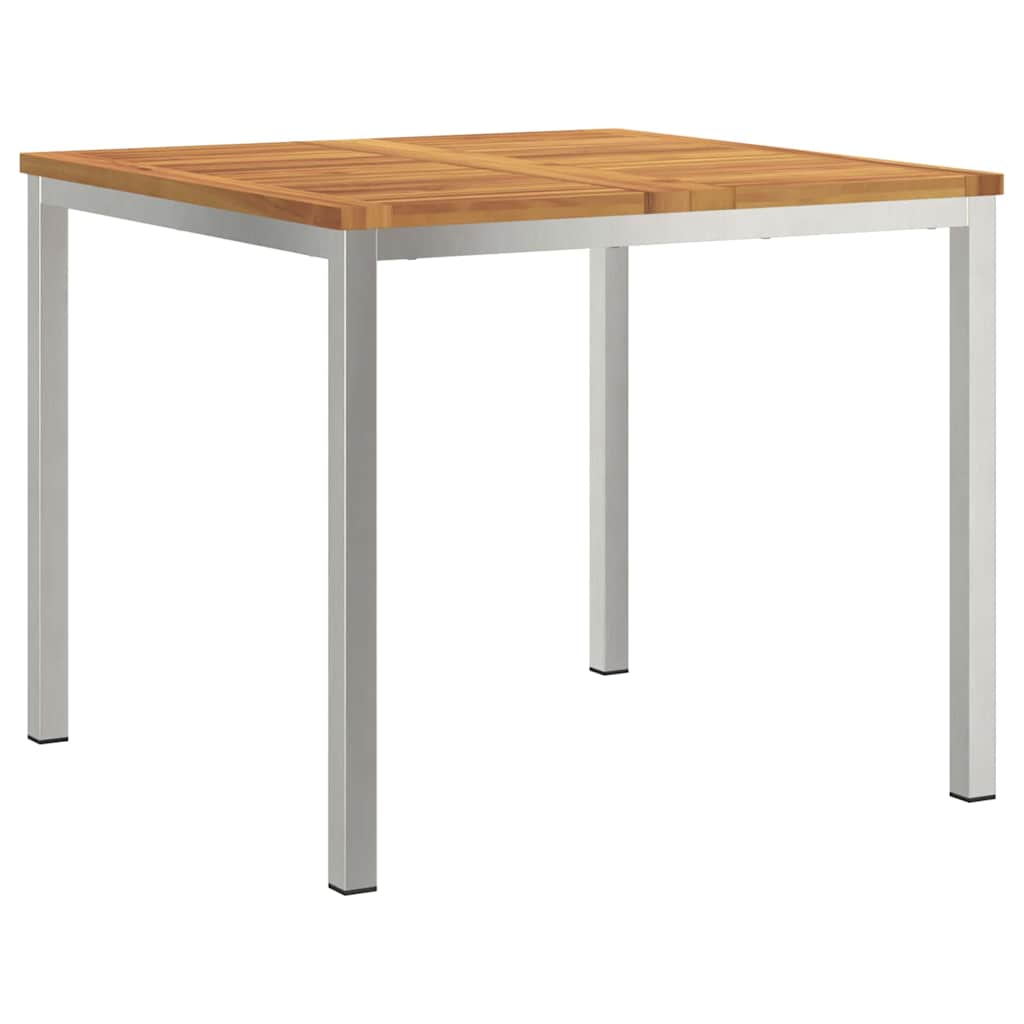 Set da Pranzo per Giardino 5 pcs Legno Massello di Acacia