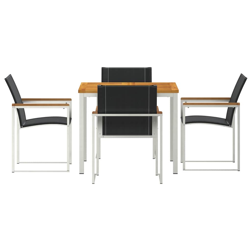Set da Pranzo per Giardino 5 pcs Legno Massello di Acacia