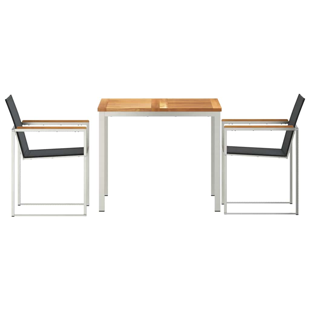 Set da Pranzo per Giardino 3 pcs Legno massiccio di teak