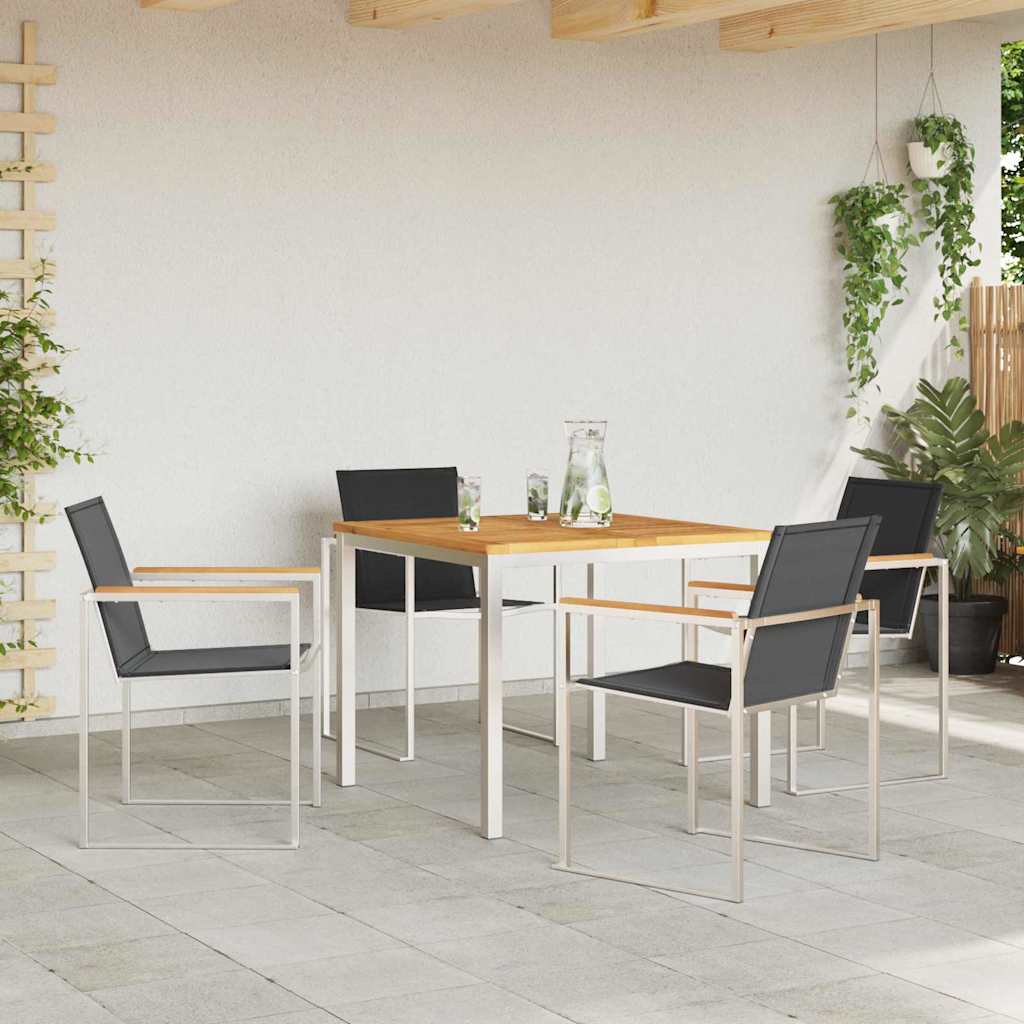 Set da Pranzo per Giardino 5 pcs Legno massiccio di teak