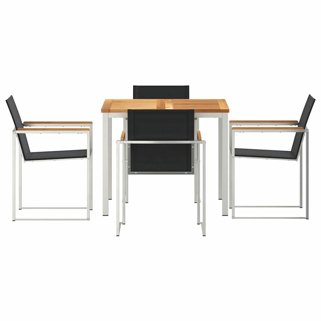 Set da Pranzo per Giardino 5 pcs Legno massiccio di teak