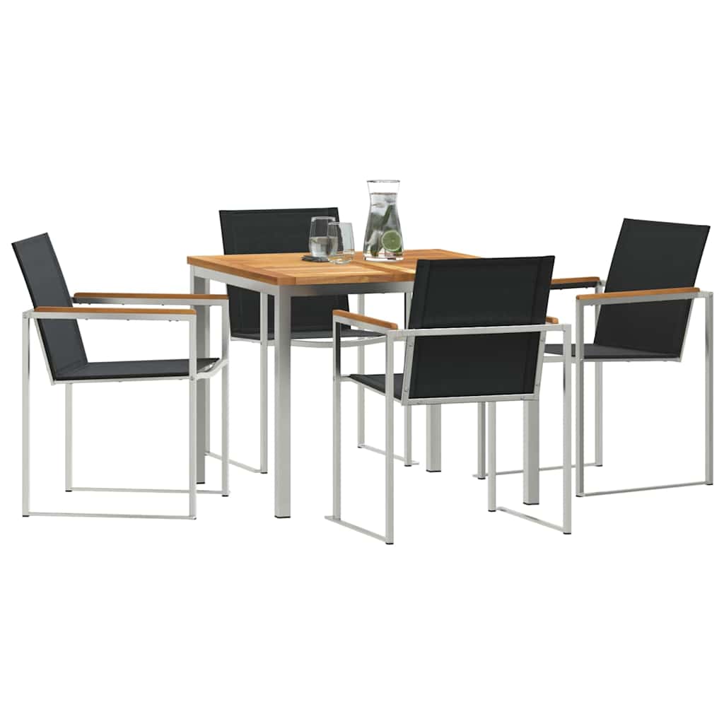 Set da Pranzo per Giardino 5 pcs Legno massiccio di teak