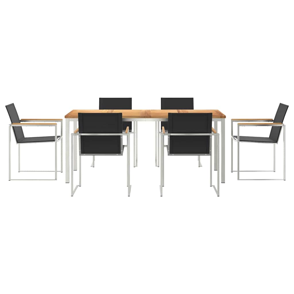 Set da Pranzo per Giardino 7 pcs Legno massiccio di teak
