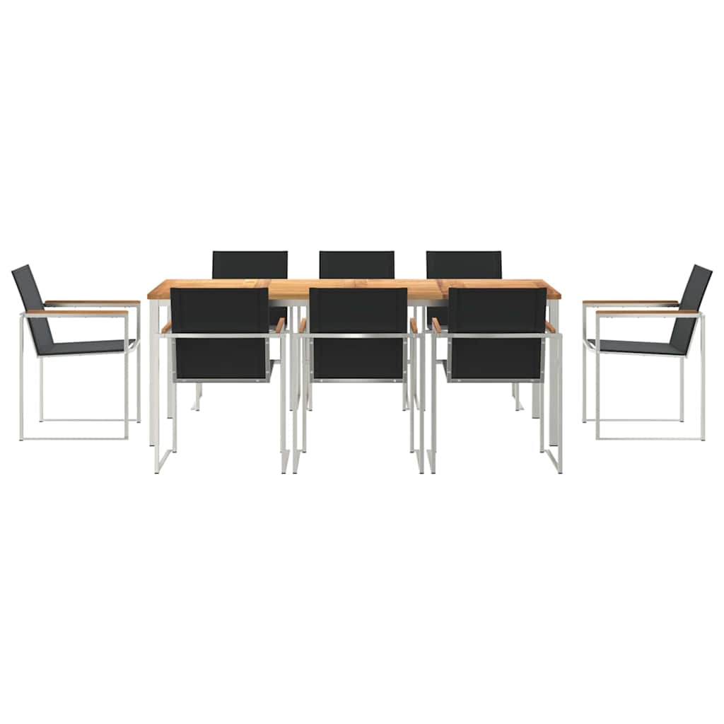 Set da Pranzo per Giardino 7 pcs Legno massiccio di teak