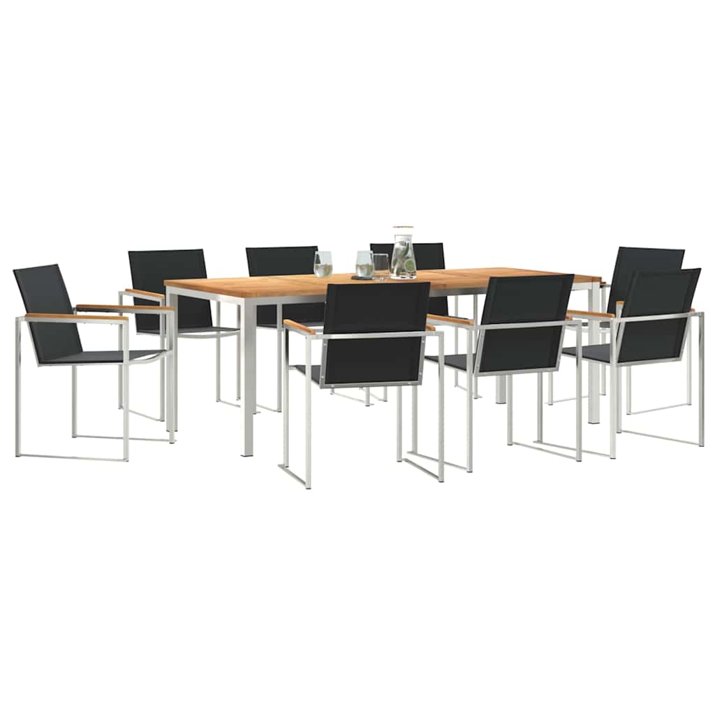 Set da Pranzo per Giardino 7 pcs Legno massiccio di teak