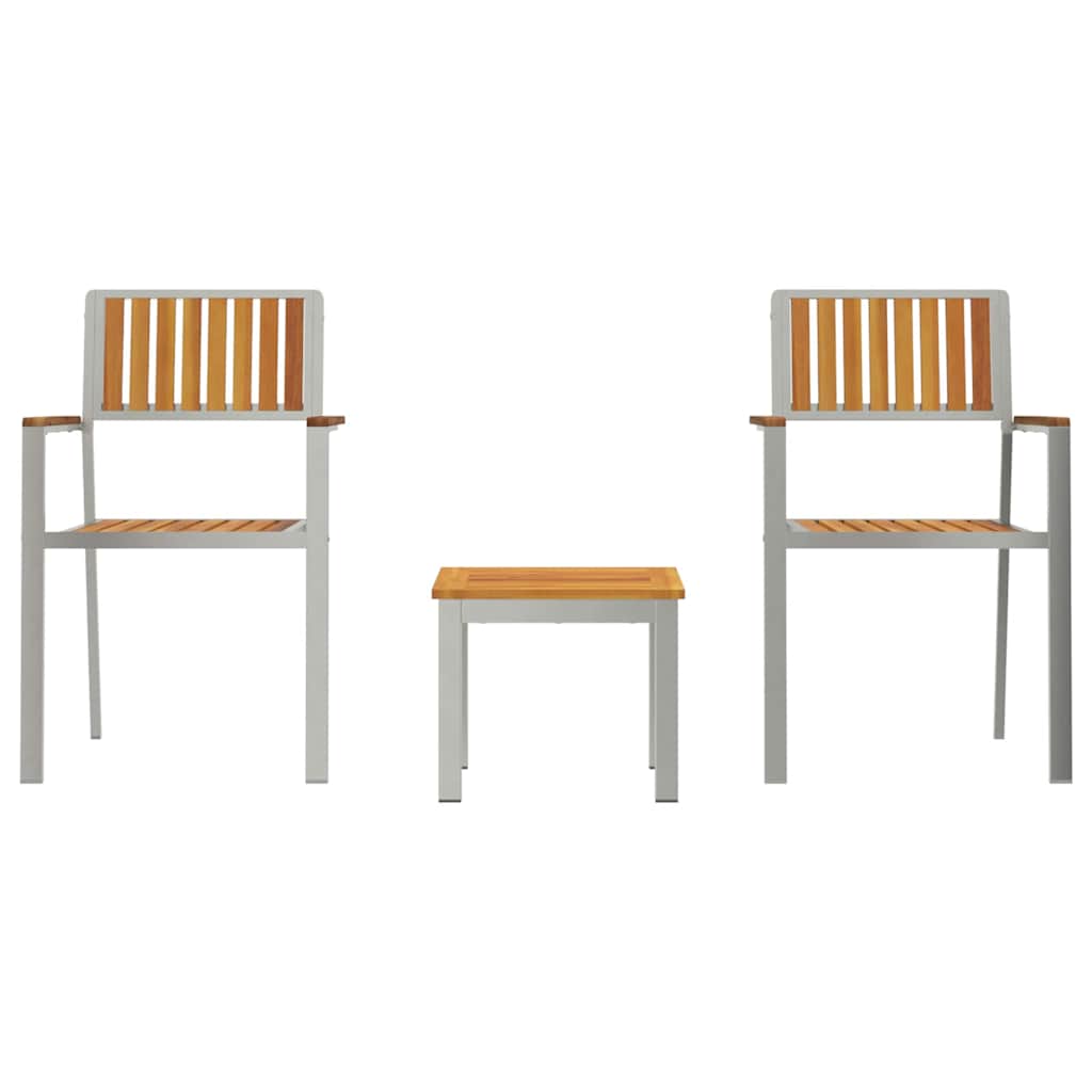 Set da Pranzo per Giardino 3 pcs Legno massello di acacia