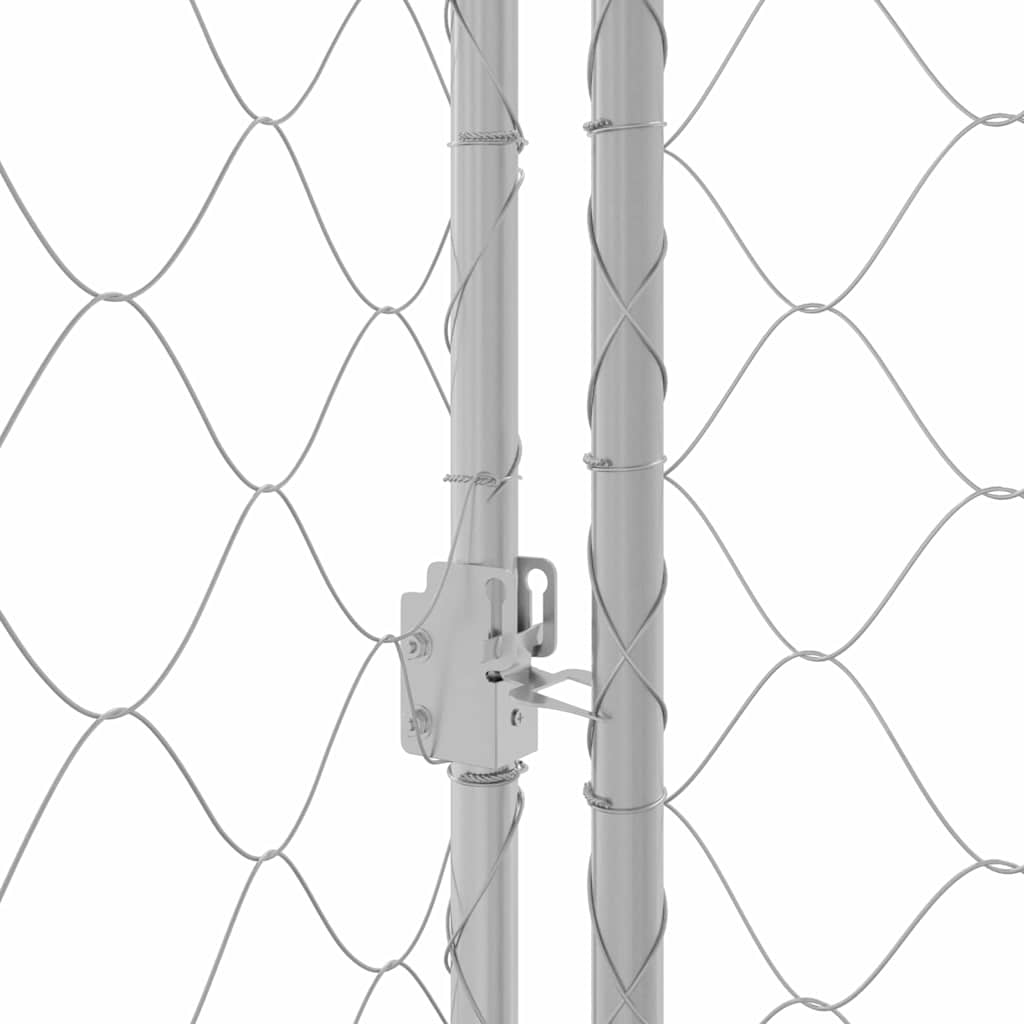 Gabbia per cani Argento 600 x 200 x 200 cm Acciaio zincato