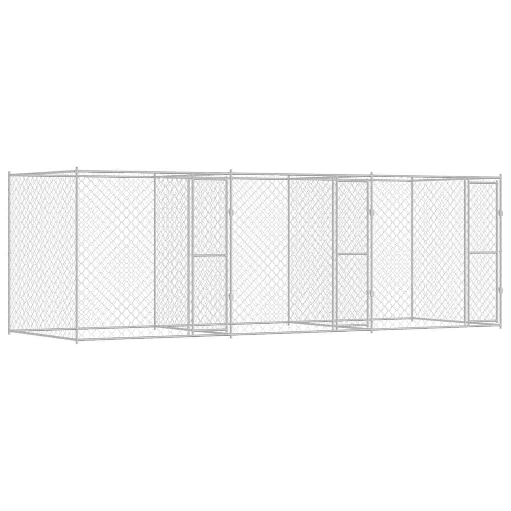 Gabbia per cani Argento 600 x 200 x 200 cm Acciaio zincato