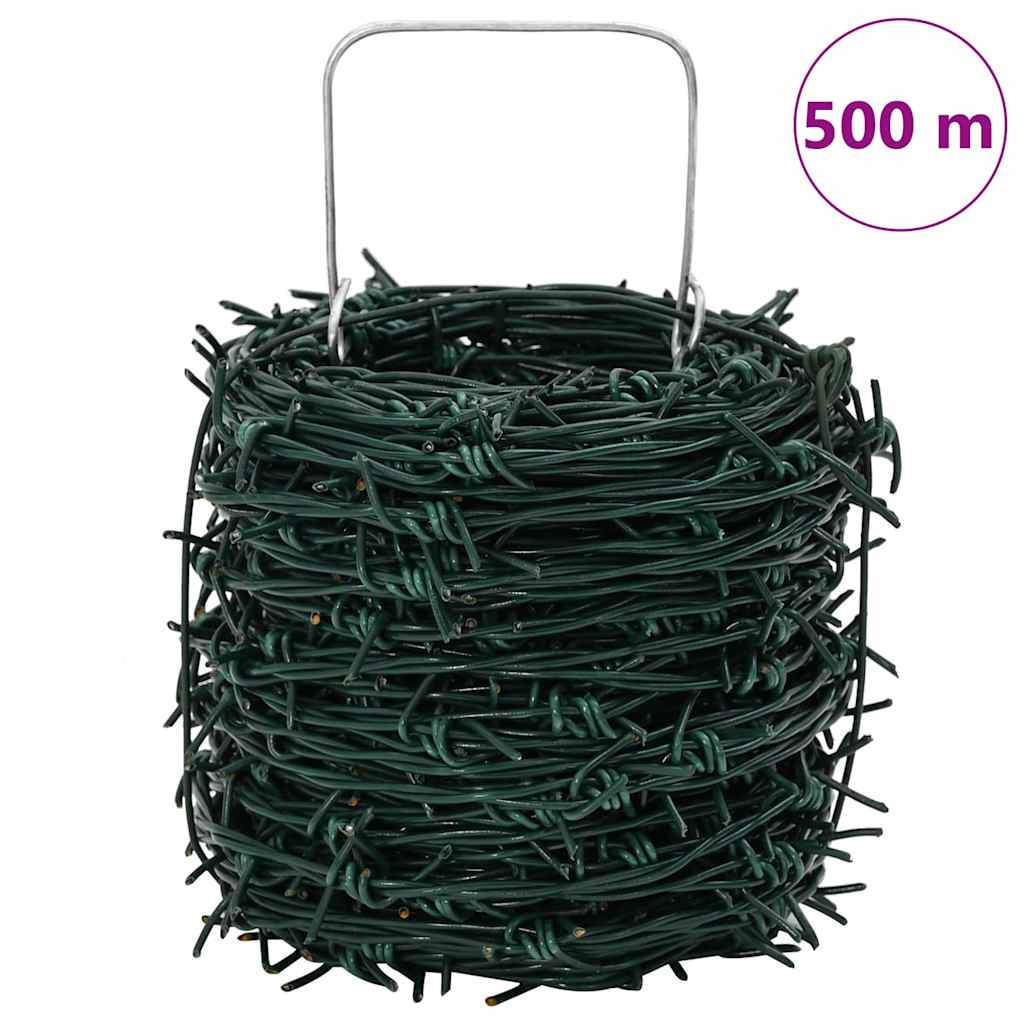 Fil di Ferro Spinato Verde 100 m Acciaio Zincato a Caldo | homemem39
