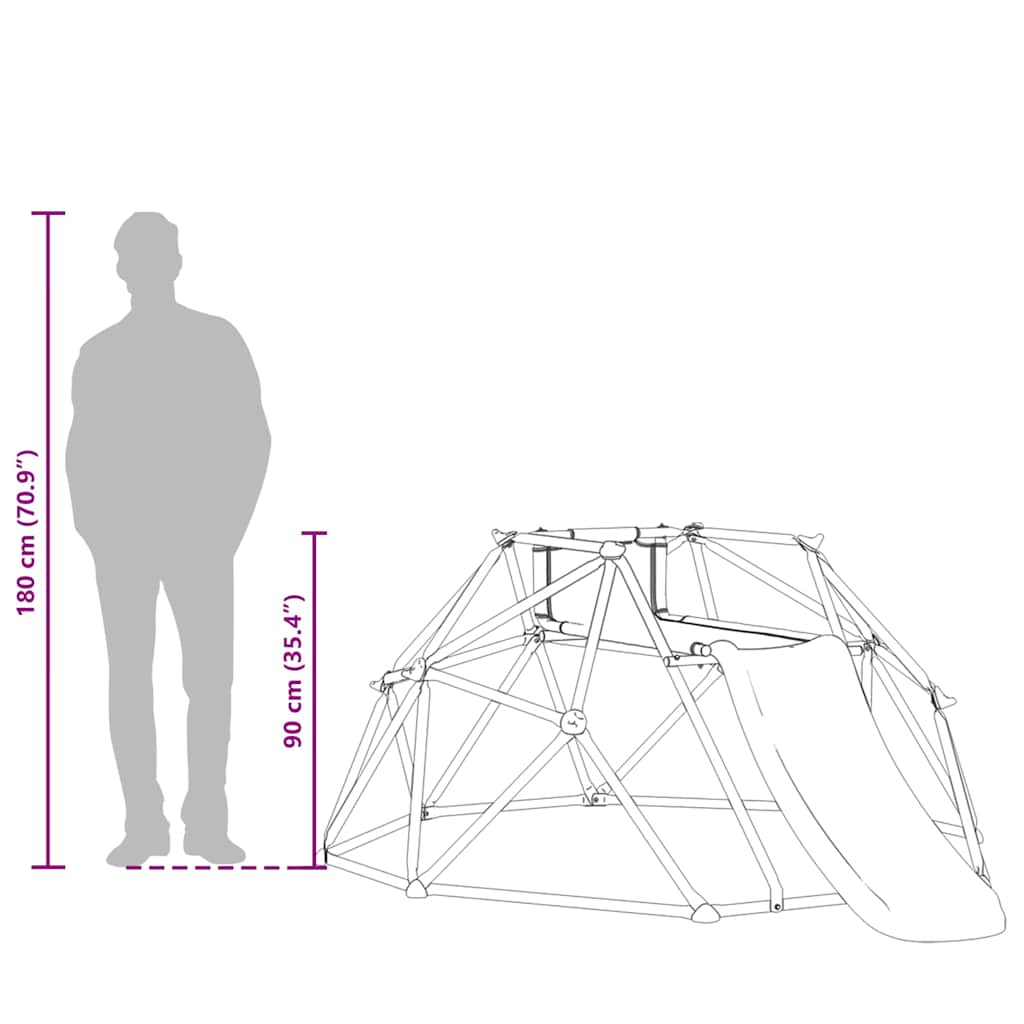 Dome da Arrampicata Blu Acciaio