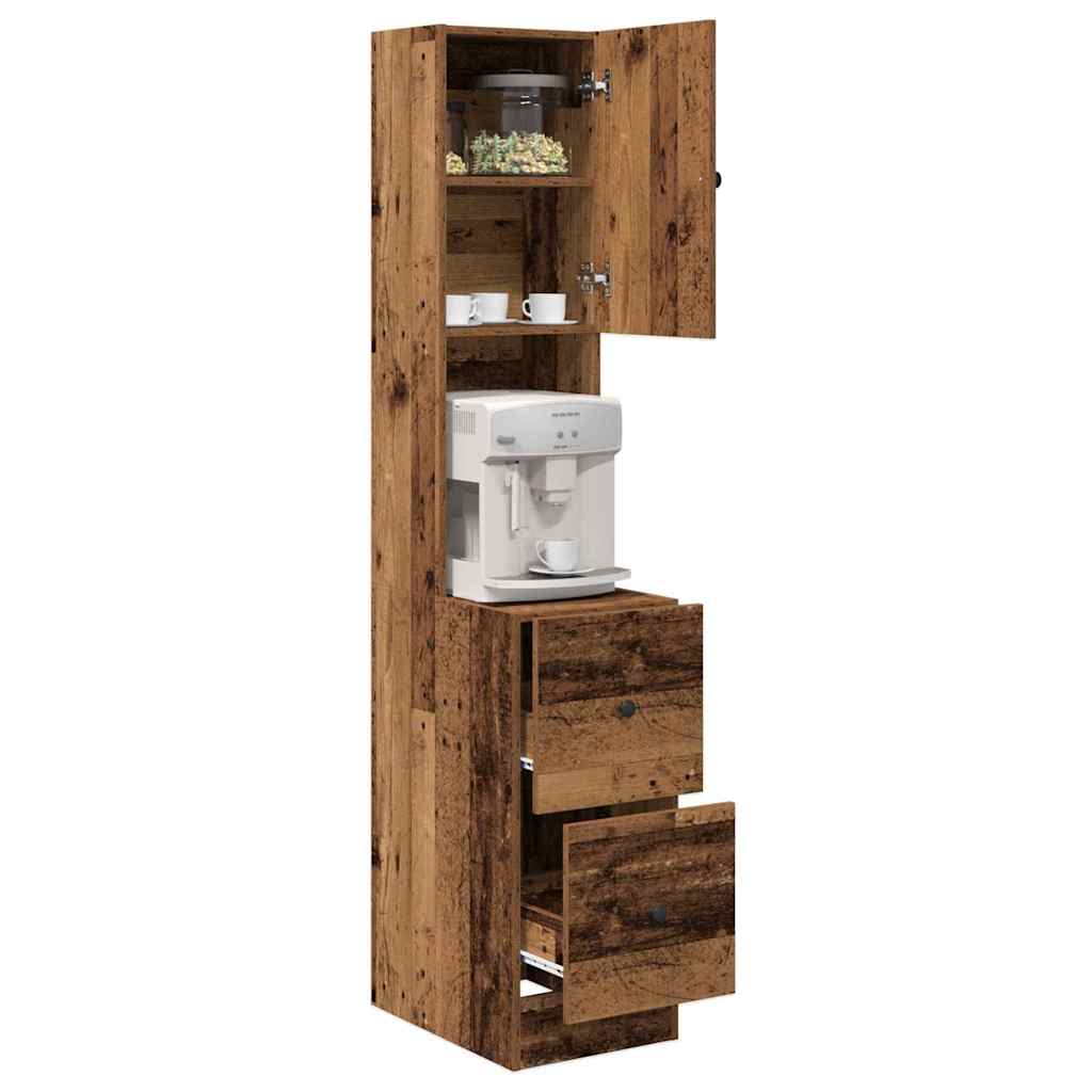 Credenza da cucina con cassetto Legno vecchio 32 x 50 x 180 cm - homemem39
