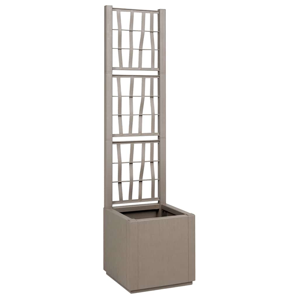 Vaso da giardino Grigio 36 x 36 x 140 cm Polipropilene
