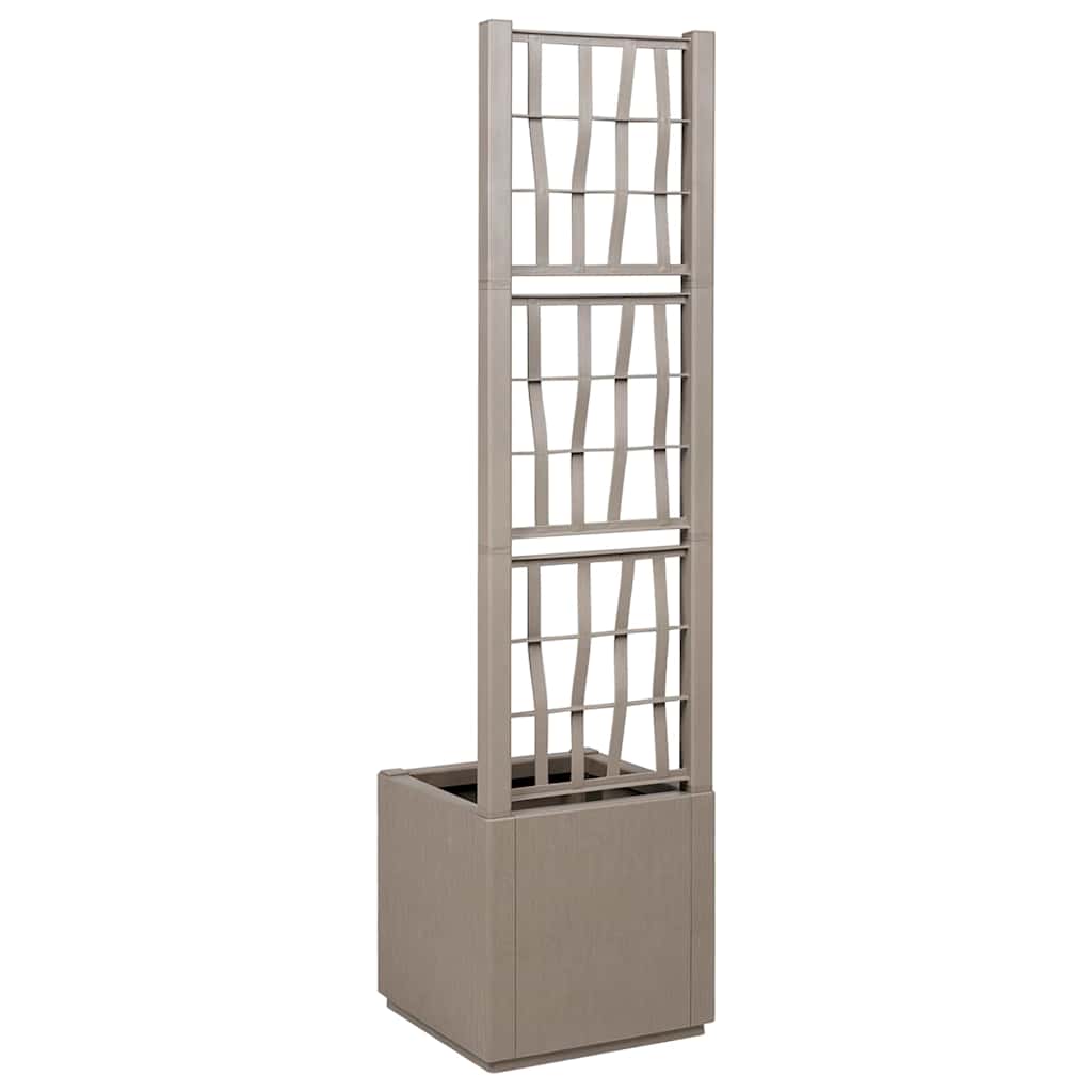 Vaso da giardino Grigio 36 x 36 x 140 cm Polipropilene