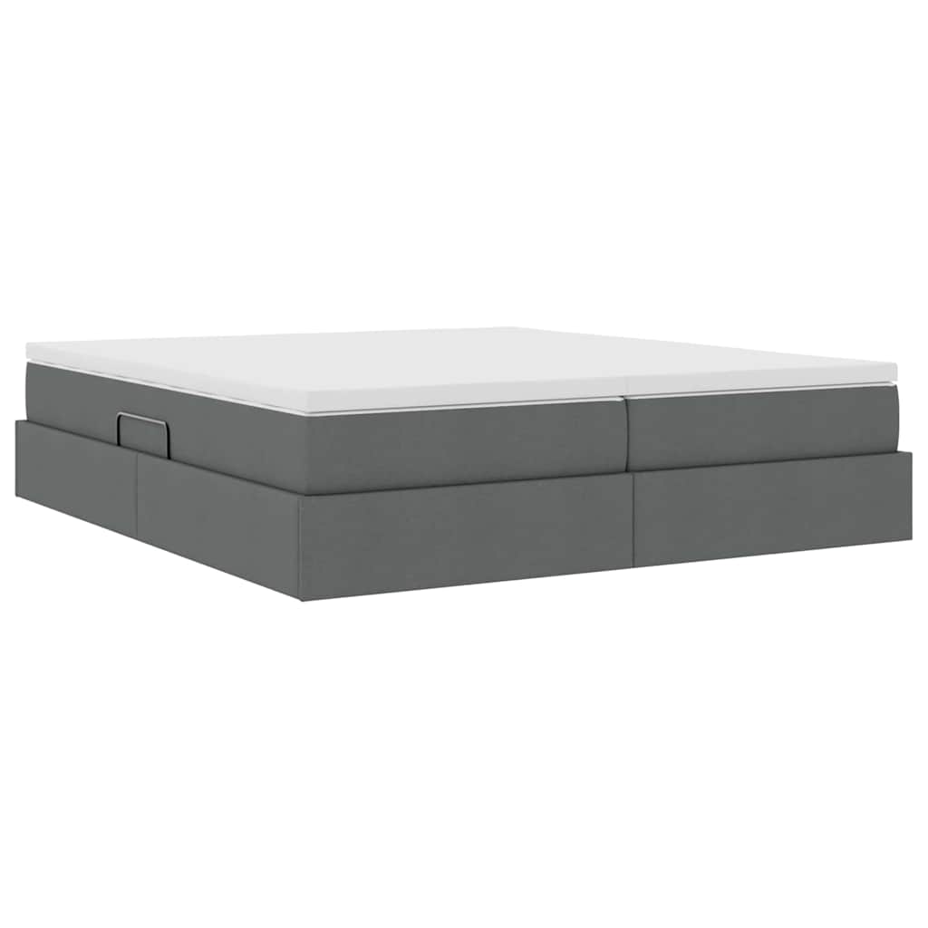 Letto con contenitore e materasso Grigio scuro 180 x 200 cm | homemem39