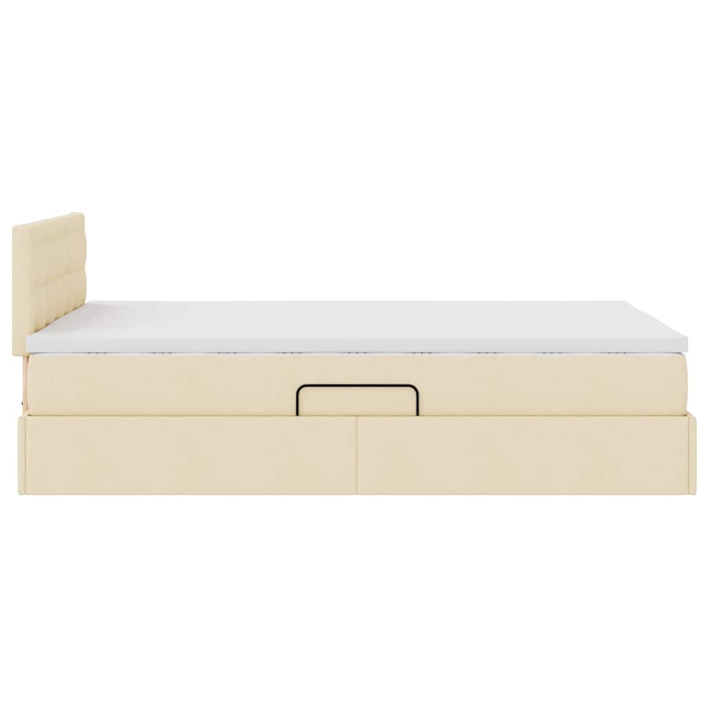 Letto con contenitore e materasso Crema 120 x 190 cm | homemem39