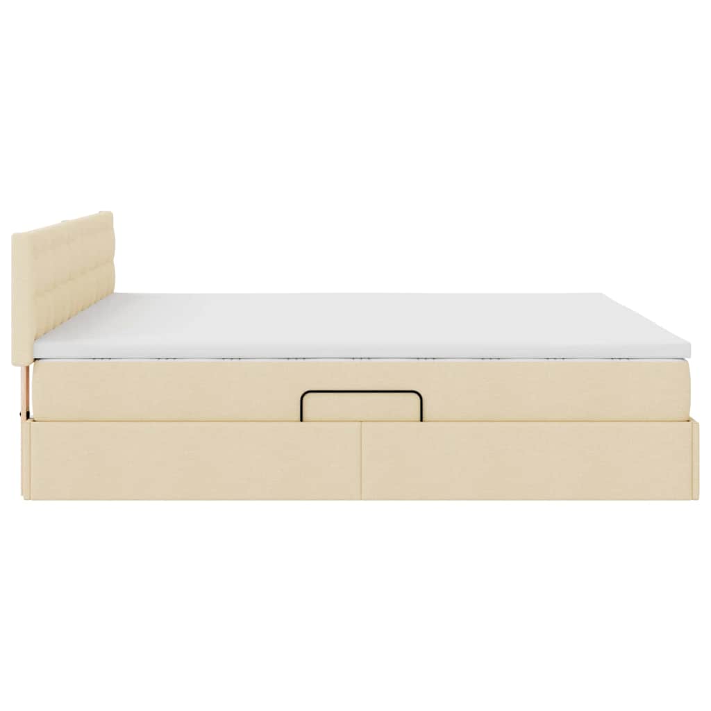 Letto con contenitore e materasso Crema 160 x 200 cm | homemem39