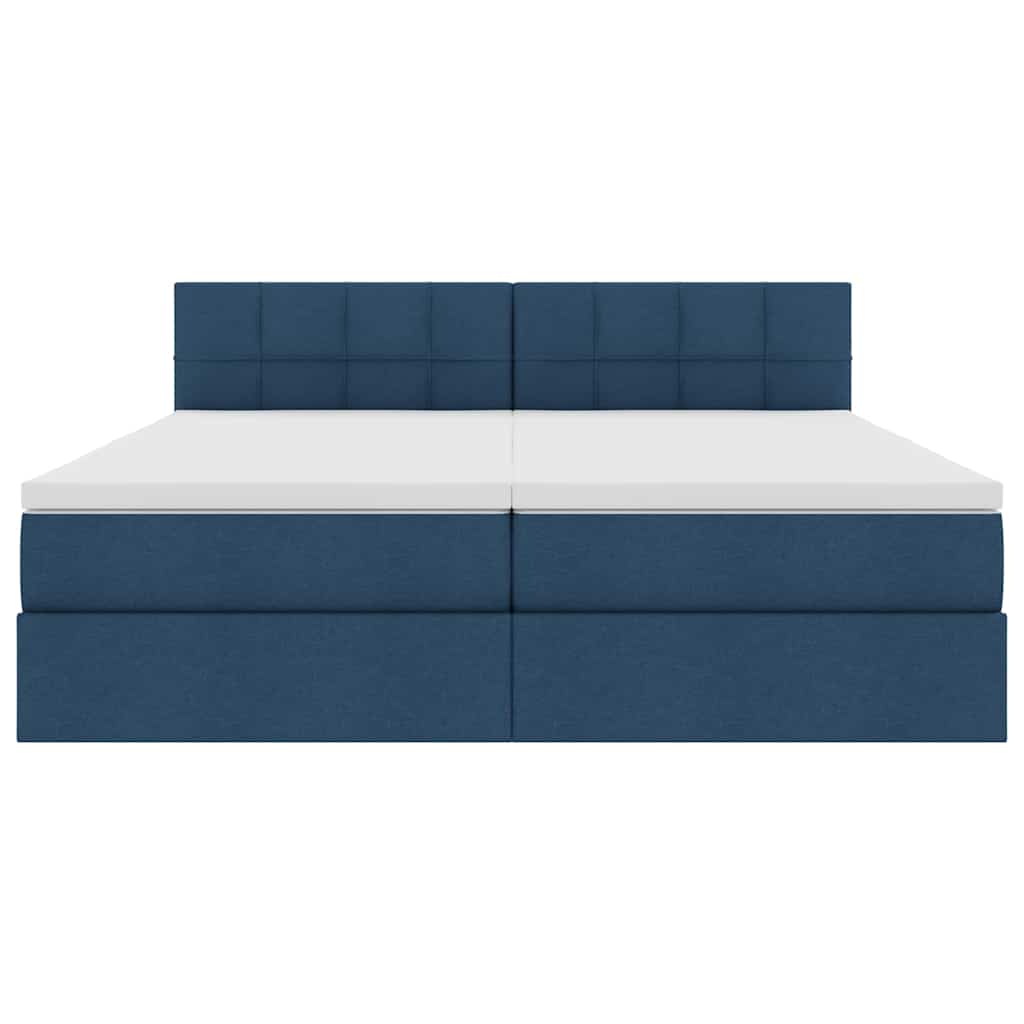Letto con Contenitore Blu 200 x 200 cm Pelle Sintetica | homemem39