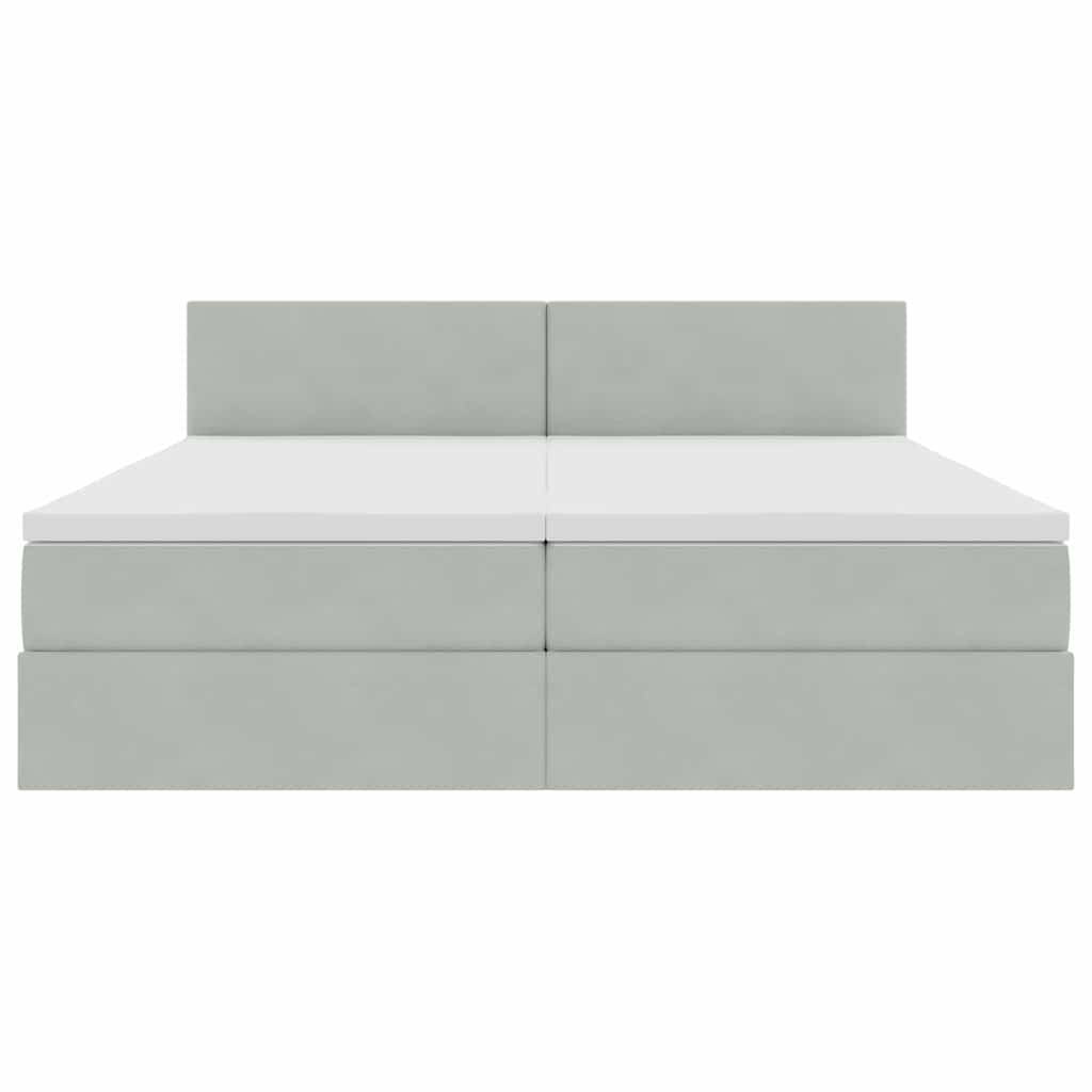 Letto con Contenitore con materasso Grigio chiaro 100 x 200 cm | homemem39
