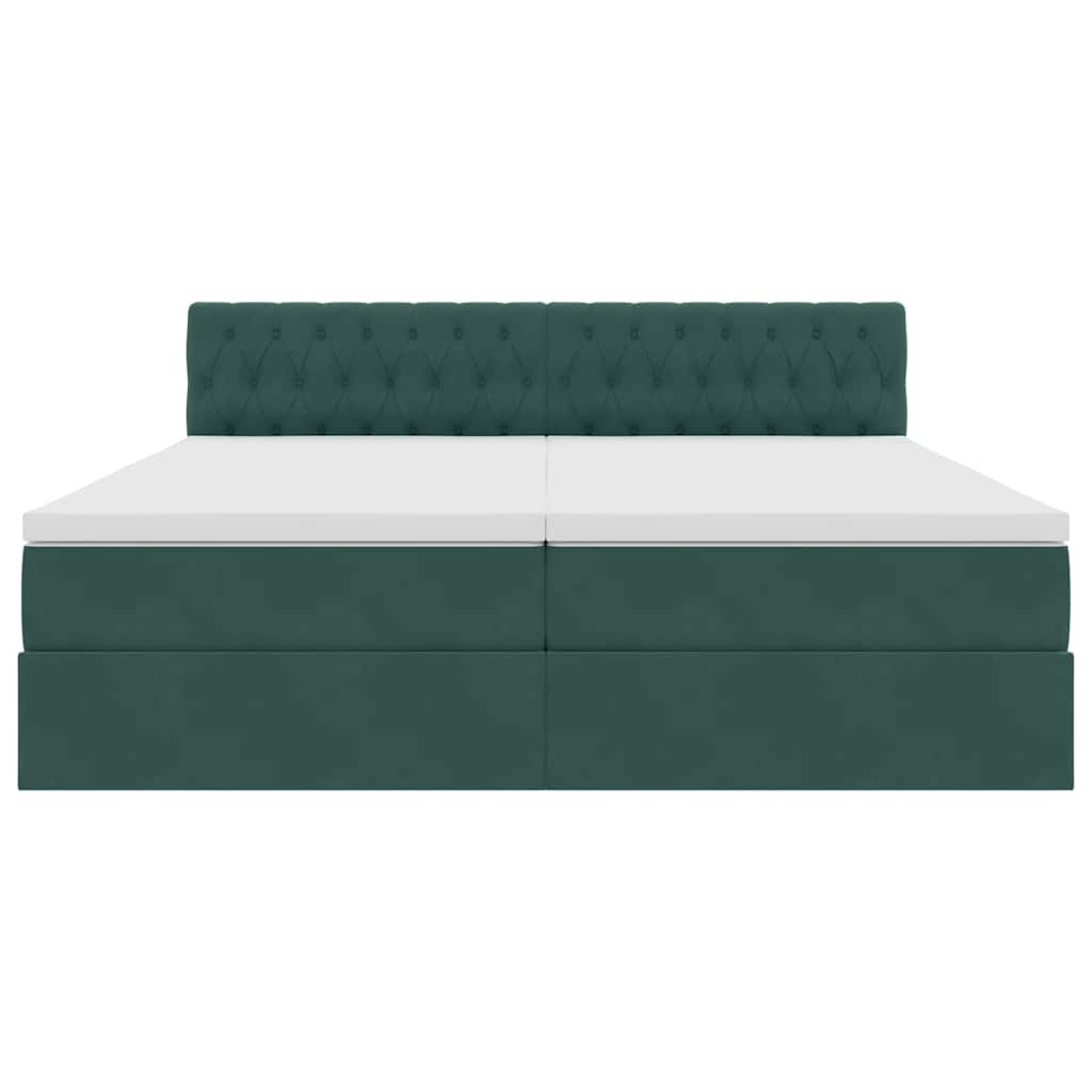 Letto con Contenitore con materasso Verde Scuro 90 x 200 cm | homemem39