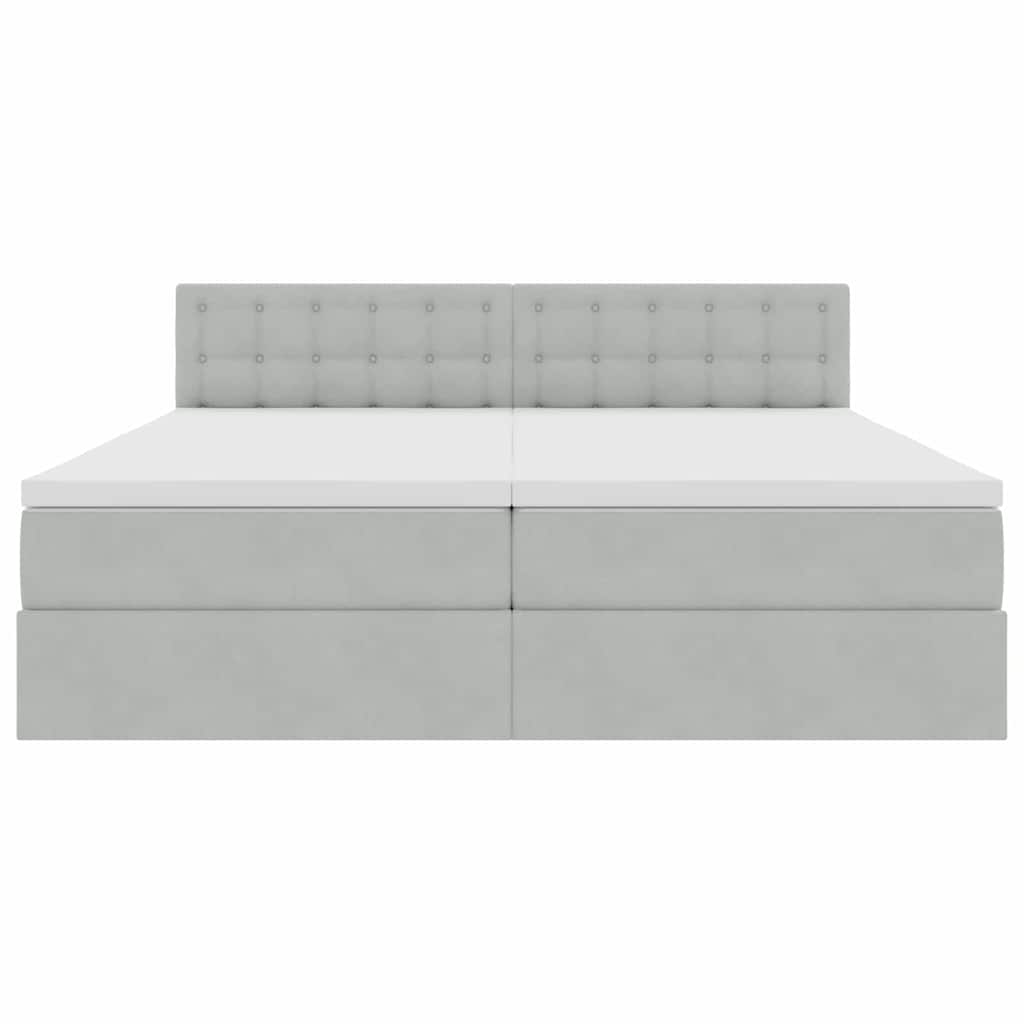 Letto con Contenitore con materasso Grigio chiaro 100 x 200 cm | homemem39