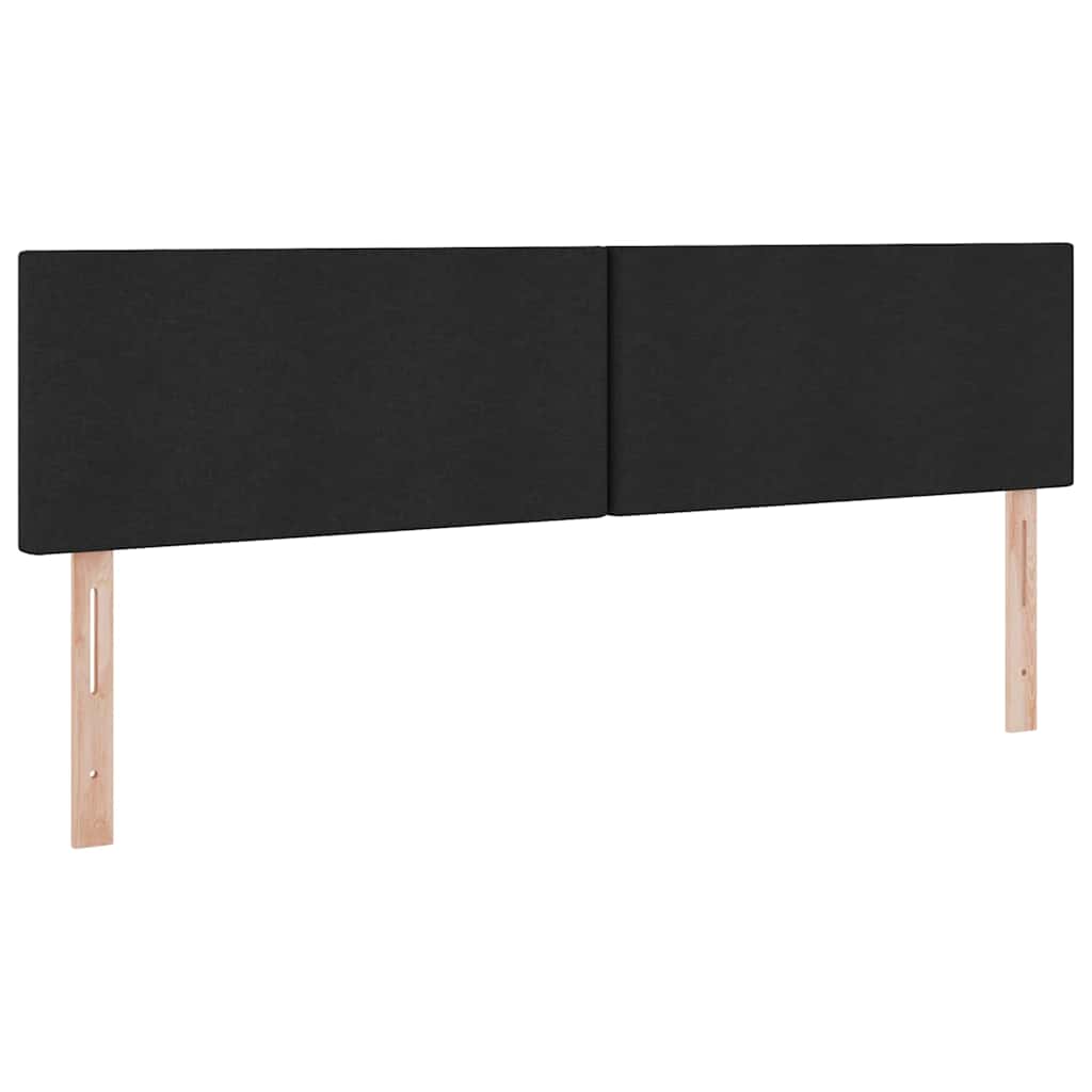 Letto con contenitore e LED con led Nero 180 x 200 cm Tessuto | homemem39