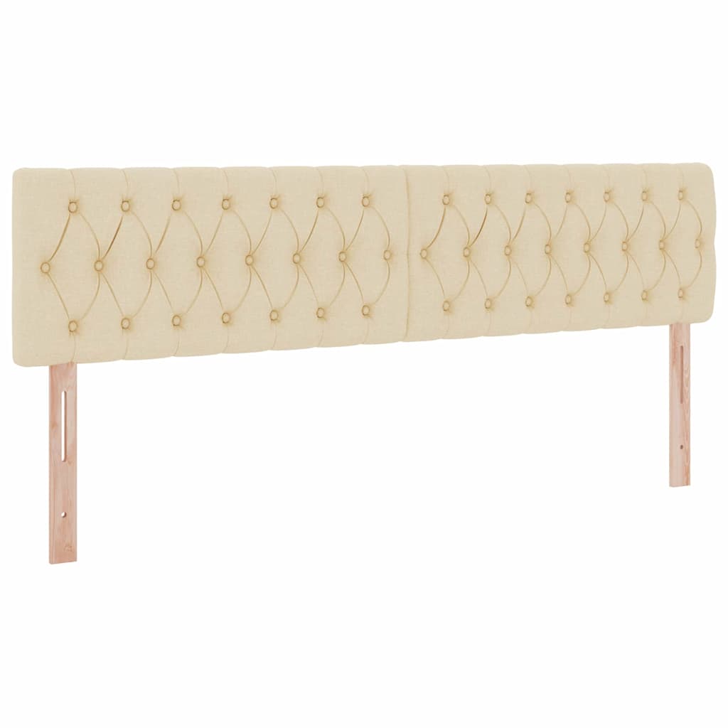 Letto con contenitore e LED con led Crema 160 x 200 cm Tessuto | homemem39