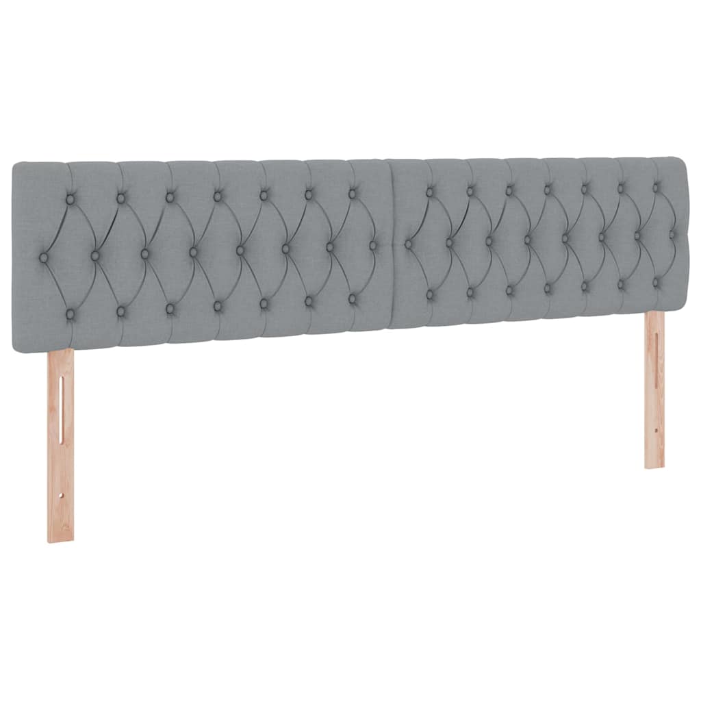 Letto con contenitore e LED Grigio chiaro 180 x 200 cm Tessuto | homemem39